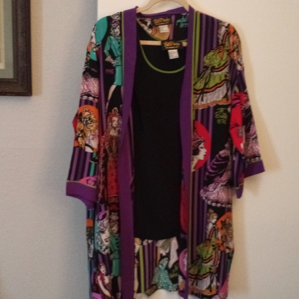 Bob Mackie duster and shell set